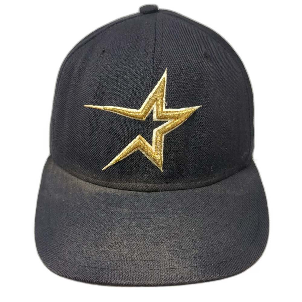 Houston Astros MLB New Era Baseball Cap Blue 7 3/8 Wool Diamond Collection Star